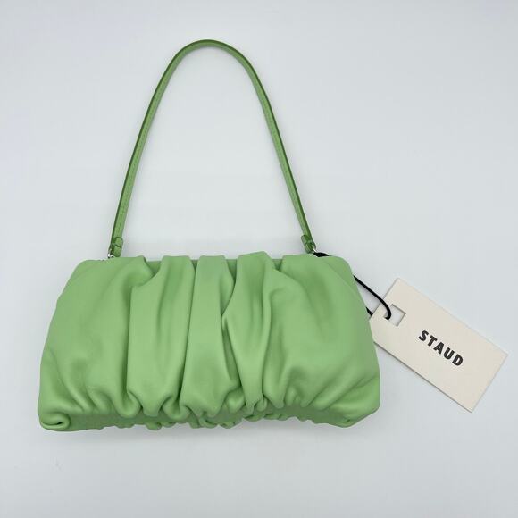 STAUD | NWT Bean Convertible Bag in Agave Mint Green Leather - Picture 2 of 11